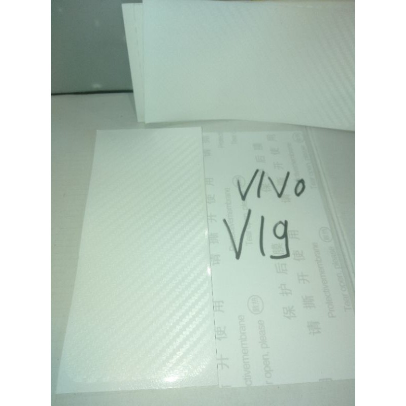 Skin Garskin Carbon Vivo V19 V17 Anti Jamur Belakang Transparan