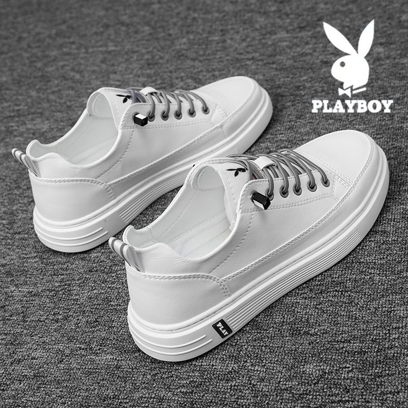 Playboy Pria Sepatu  Sepatu 2022  Tren Kulit Asli All-Match Casual Sneakers Sepatu Fashion