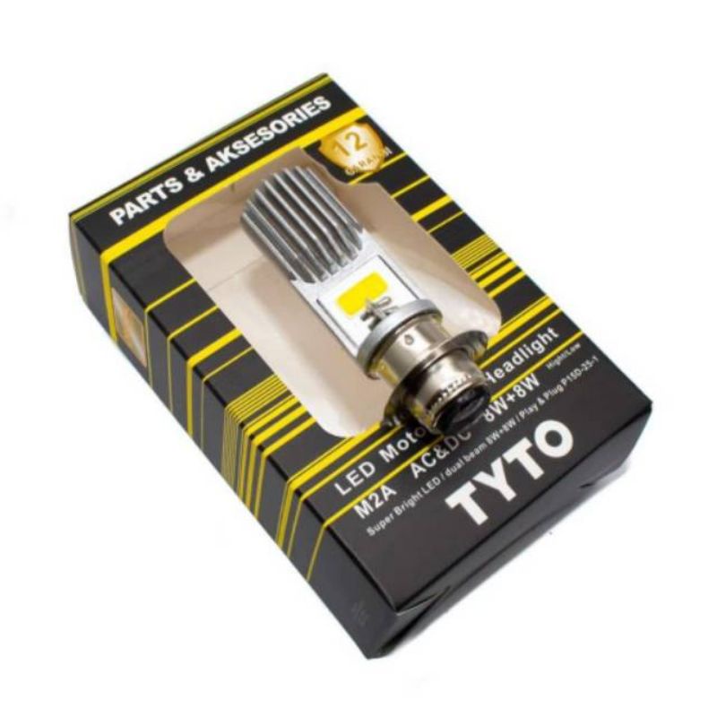 Lampu led depan tyto M2A headlamp H6 M2A 2 sisi bebek matic AC DC original TYTO