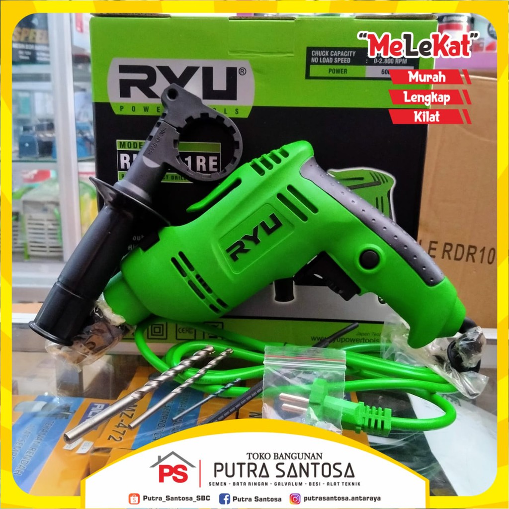 MESIN BOR BETON RYU RID-13 IMPACT DRILL RYU 13 MM MESIN BOR TEMBOK