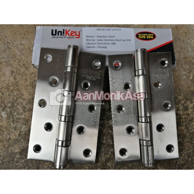 UNIKEY ENGSEL EKP 124 SSS STAINLESS STEEL HINGE SUS 304