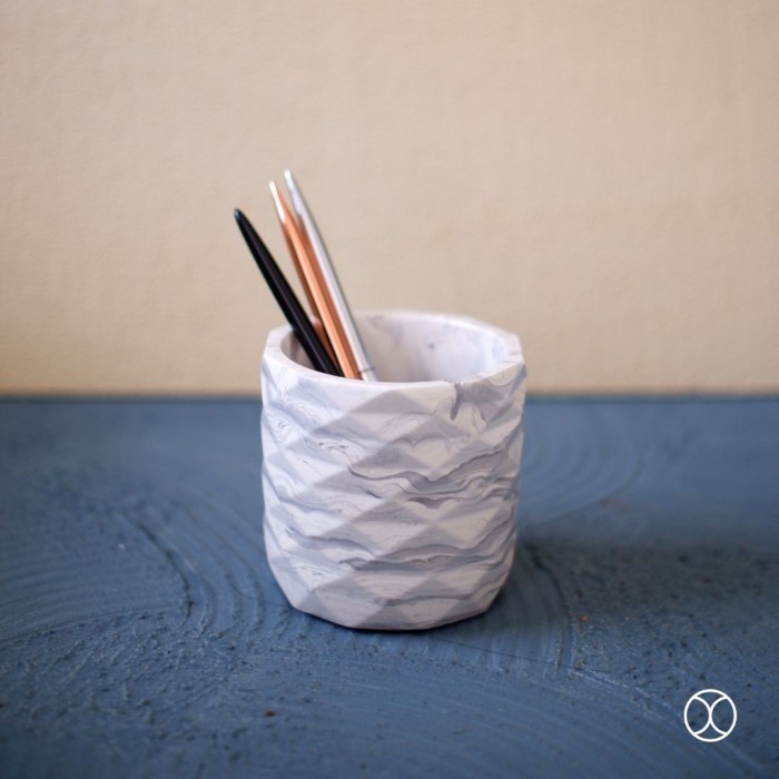 

Desk Organizer / Acadia Desk Organizer (Basic) / Pen Holder - Marble