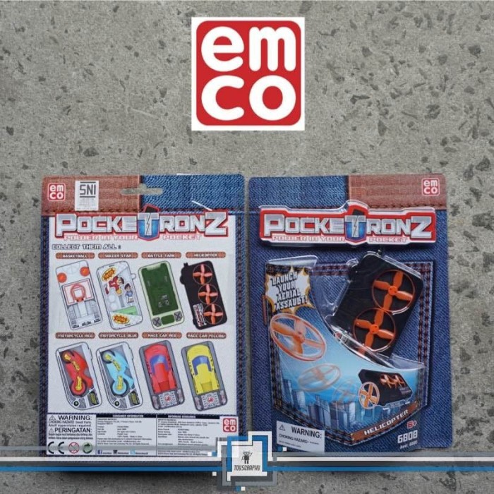 EMCO Pocketronz - HELICOPTER Mainan Kantong Helikopter Baling terbang