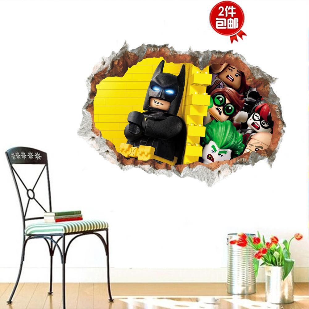 STICKER DINDING LEGO BATMAN ROBBIN JOKER WALLSTIKER STIKER DINDING WALSTIKER GD DEKORASI STIKER