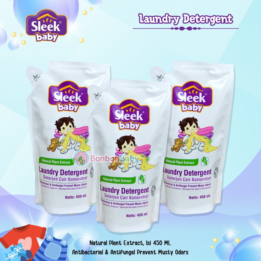 Laundry Detergent  Sleek Baby 450ml Refill