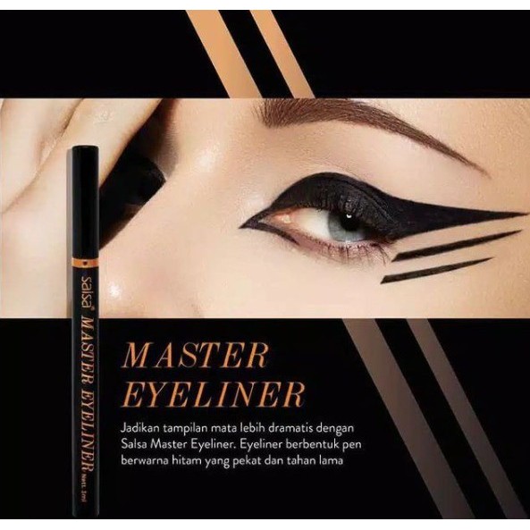 ✨LACIKOSME✨ SALSA MASTER EYELINER BLACK - EYEBROW GURU 2 IN 1 HYPERLASH