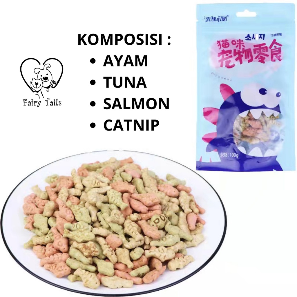 Snack Catnip Kucing Cemilan Biskuit Dengan Vitamin Untuk Menambah Nafsu Makan Anabul dan Mencegah Muntah Karena Hairball atau Bola Bulu