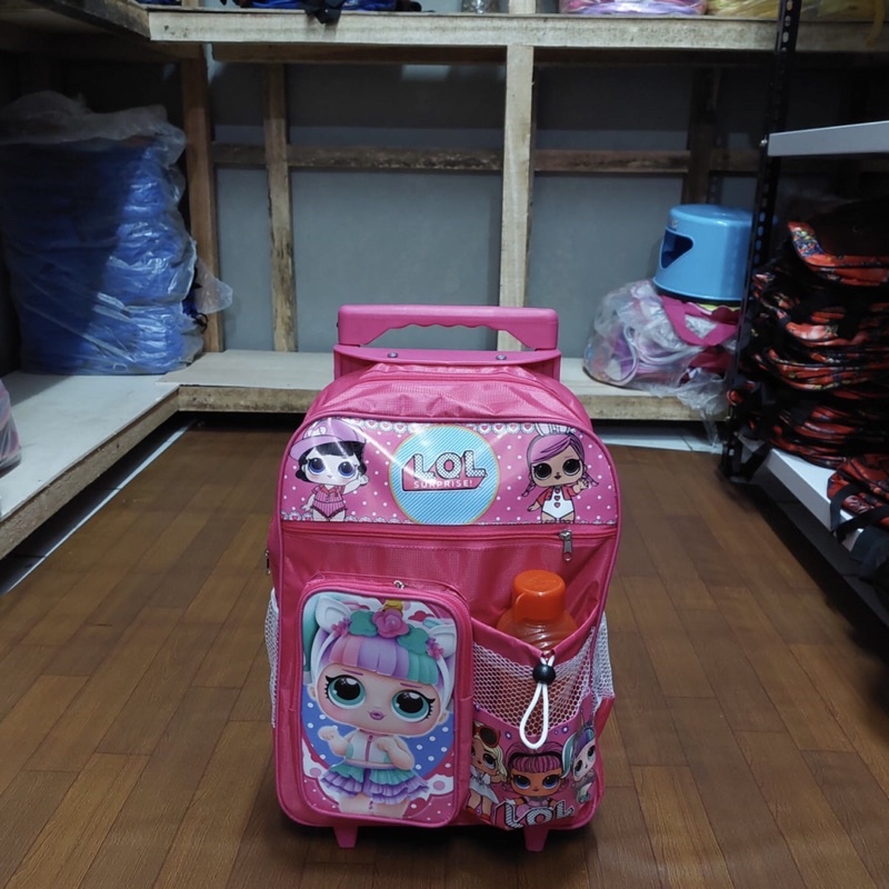 [BAYAR DITEMPAT] NEW !! TAS TROLI ANAK SD KARAKTER LOL/BTS TAS PUNGGUNG FASHION
