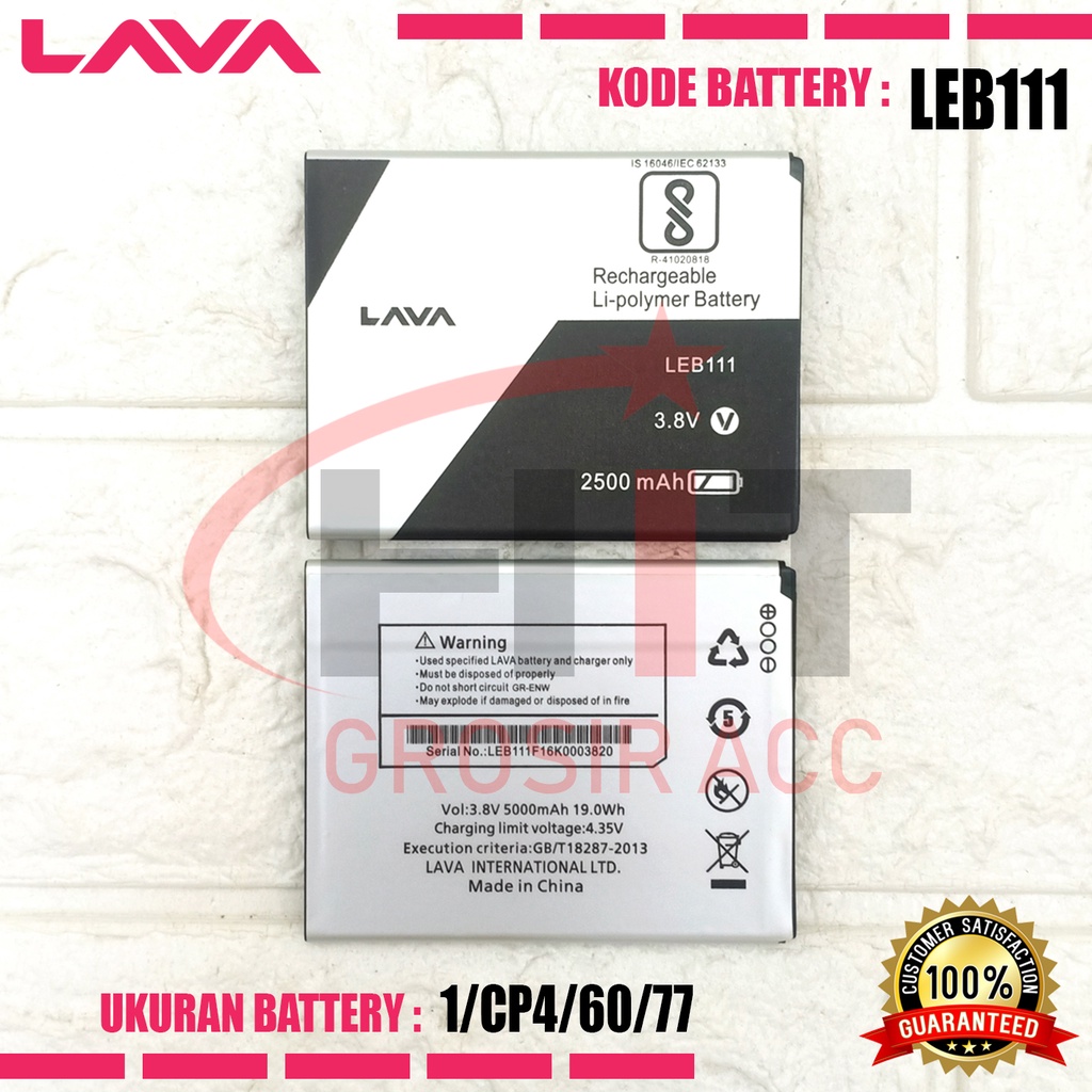 Baterai Lava LEB 111 / Battery Iris 820 / Iris 80 / Iris 60