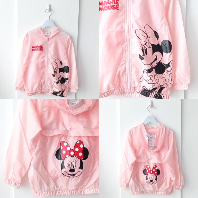 ABH1097 Futurino Jacket Packable Water Resist Cew/Cow-Peach Minnie