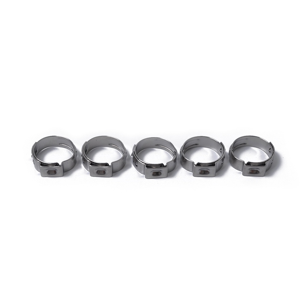 canaan 10Pcs Single Ear Stainless Steel Hydraulic Hose Fuel Air Pipe Clamps O-Clips