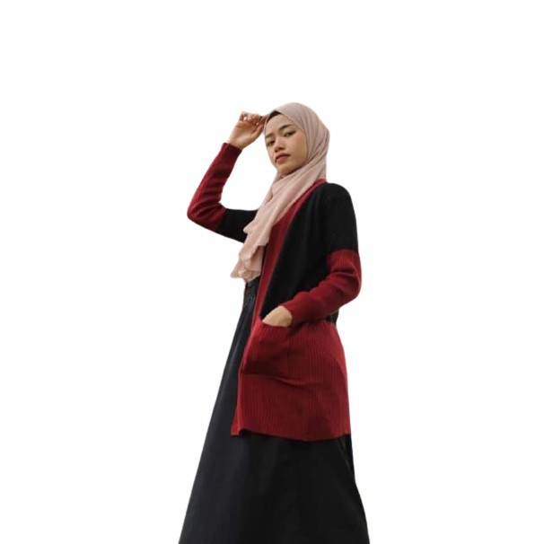 hijab.ootd | Vegga Cardi Rajut / Cherry Cardigan Rajut / Vega Kardigan Rajut / Rajut Vegga