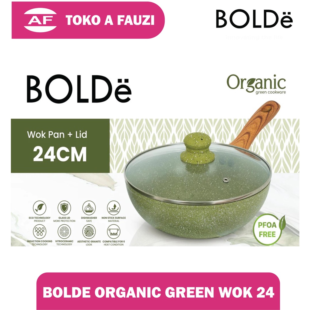 BOLDE ORGANIC GREEN WOK 24 + GLASS ID
