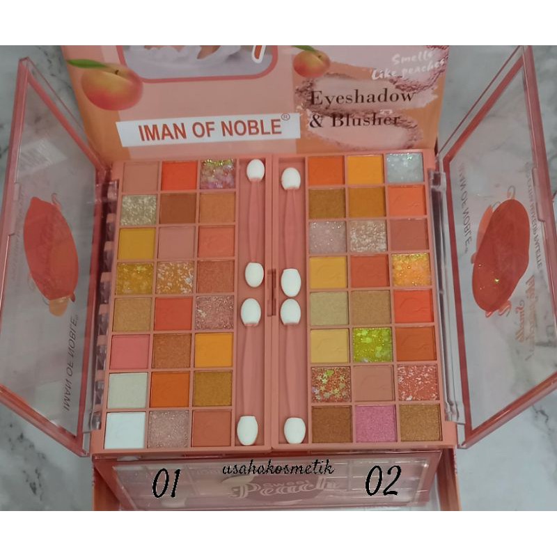 PROMO HOT !!! Perpcs EYESHADOW SWEET PEACH IMAN OF NOBLE PRO EXTRA MAKEUP PALLETE 12 WARNA