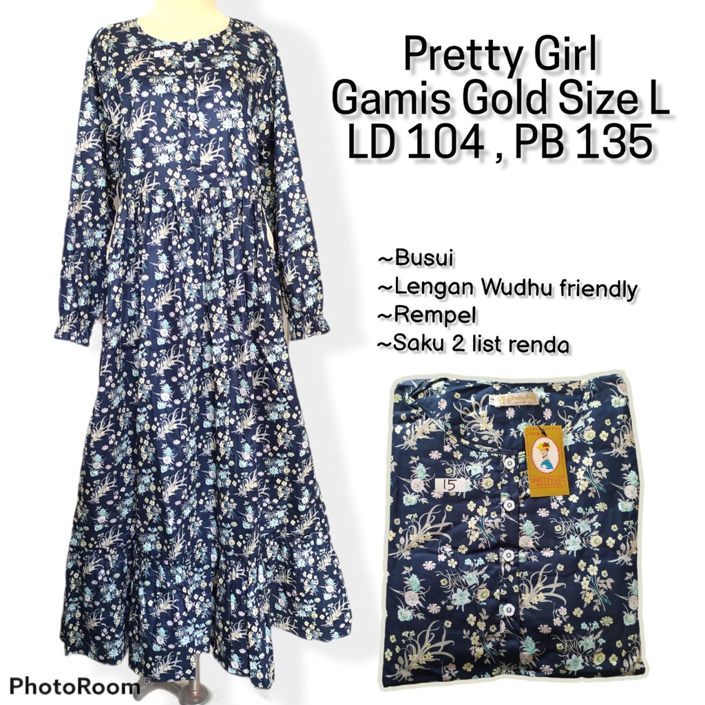 Gamis Gold Size SMLXL Busui Bumil Friendly Gamis Murah pretty Girl gamis muslimah gamis murah