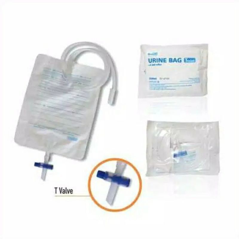 Jual OneMed Urine Bag 2 Liter T-Valve / Penampung Urin / Kantong Urin ...