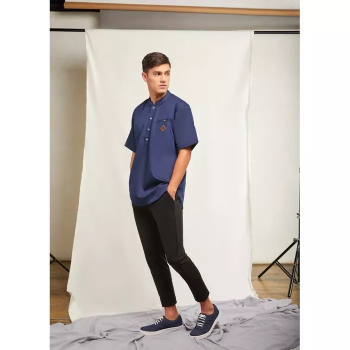 Baju Koko Pendek Pria Premium Katun