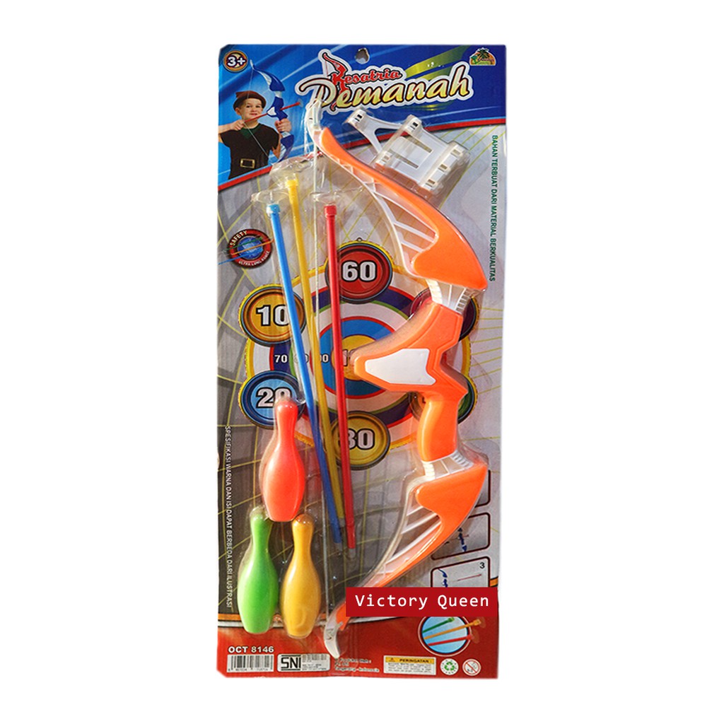 Ksatria Pemanah 3 Busur Panah 3 Pion Bowling Mainan Anak Edukasi Pretend Play Playset Arrow Archer
