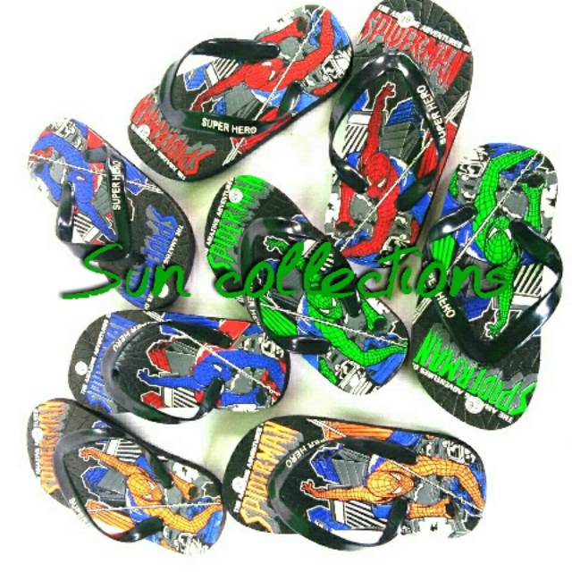 Sandal anak Motif adventure Spiderman (1) Kg 15 pasang