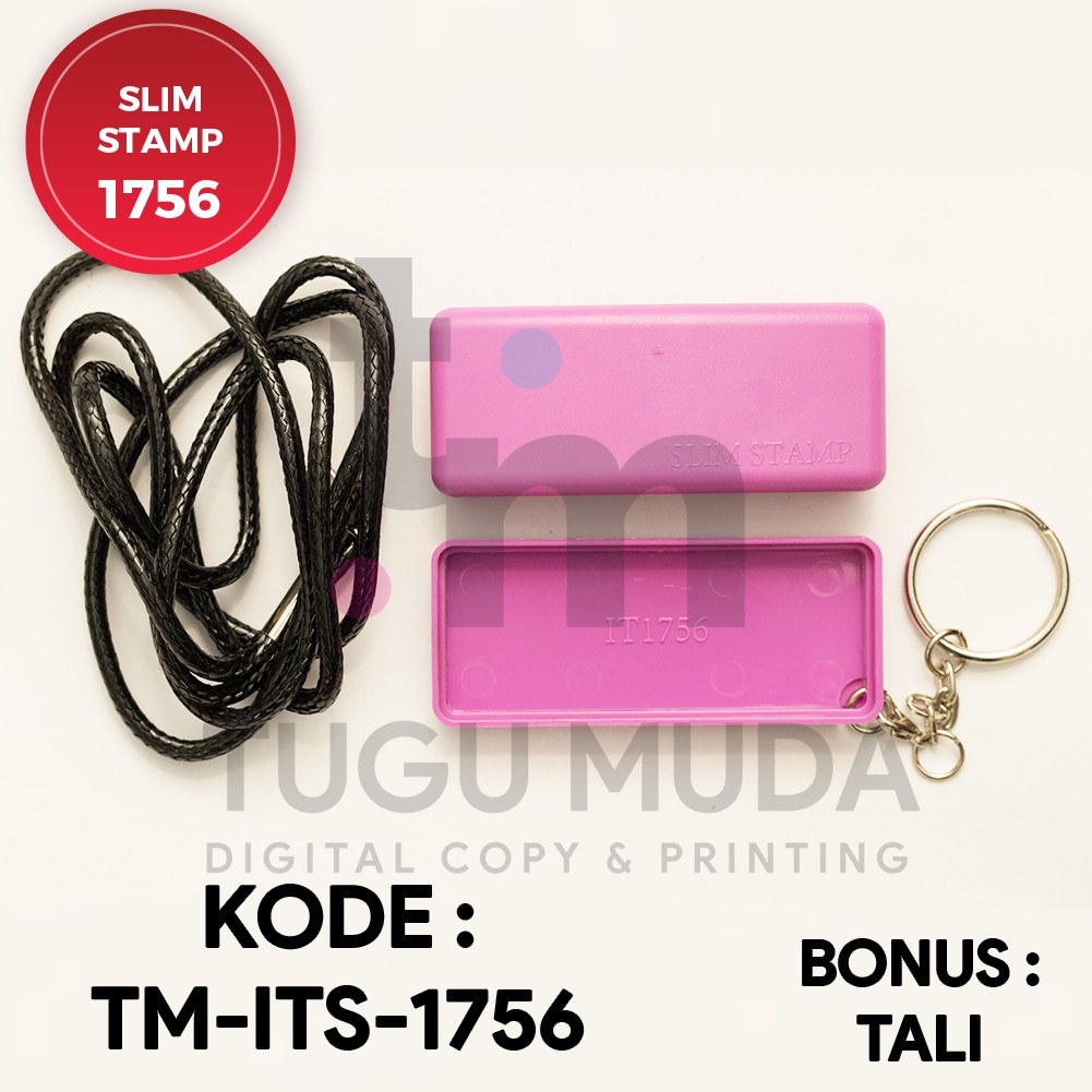 

Gagang Stempel Slim Stamp PERSEGI PANJANG 1756 (17x56mm) -TM-ITS-1756