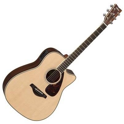 {suhadistore} Yamaha FGX830C Solid Top Cutaway Acoustic-Electric Guitar Natural Murah