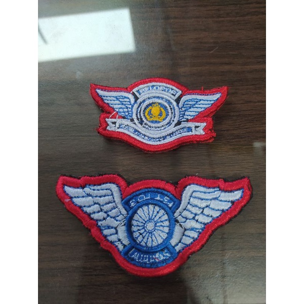 BORDIR ATRIBUT POLRI LANTAS PELOPOR POLRI