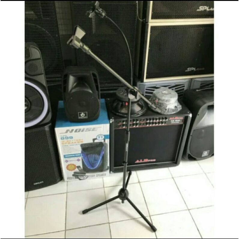 Standding/Stand Mic Lantai Kaki 3 MT-155 + Holder HP