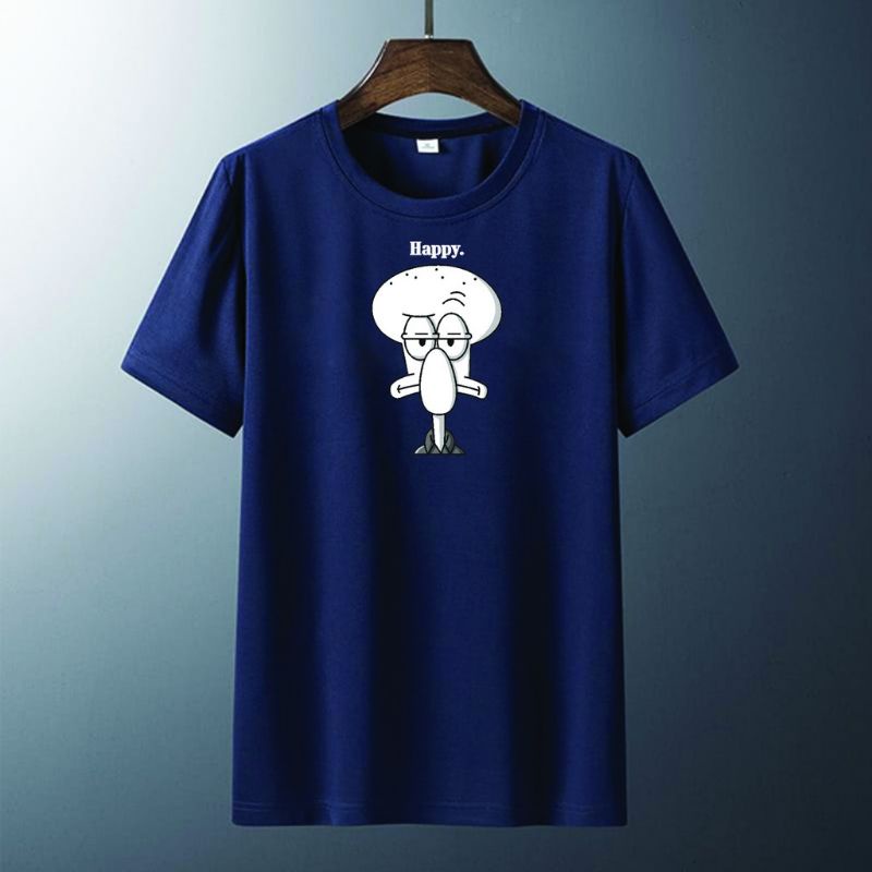 Kaos Pria SquidWard Atasan Pria Logo Baju Lengan Panjang Distro Oblong Dewasa Motif Kartun DTF Baju Keren Cowok COD