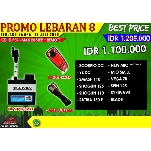 Promo CDI BRT Imax Super 24 Step Jupiter Z / Mio Old / Vega R New