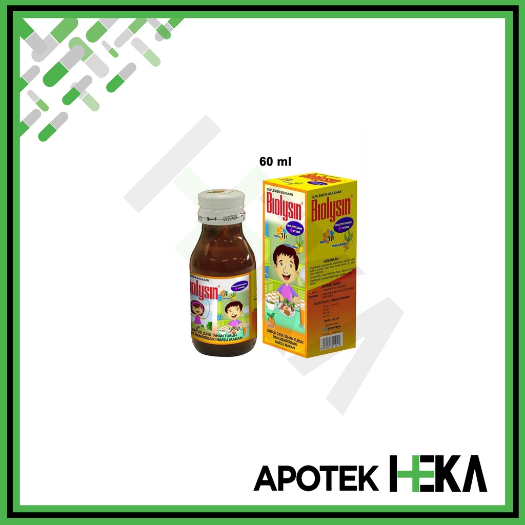 Biolysin Syrup 60 ml / 100 ml - Sirup Vitamin Anak (SEMARANG)