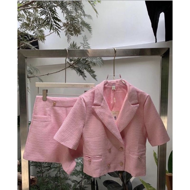 BLAZER  ZARA PINK TWEED