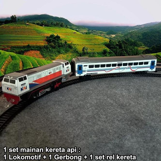 Kereta Api Indonesia - Mainan Kereta Api - Gerbong dan lokomotif- Full