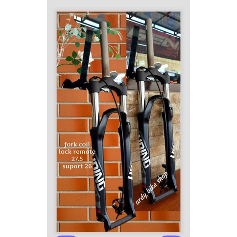 new. fork sepeda mtb coil 27.5 uding factory suport 26 inch lock out remote