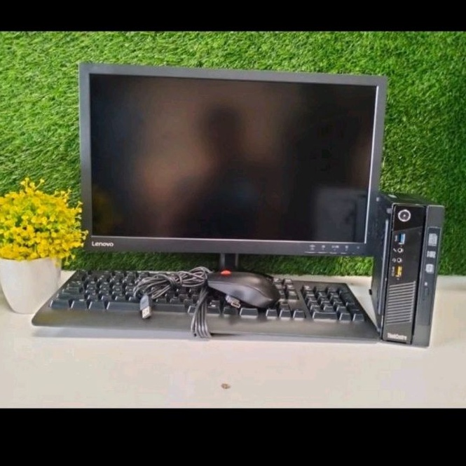 Paketan Mini PC i7 Gen 4 Ram 8GB SSD 128GB + Monitor Lenovo 22&quot;, Mulus