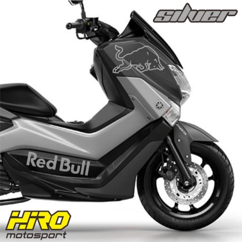 Stiker motor REDBULL cutting 4pcs vespa scoopy vario NMAX PCX AEROX