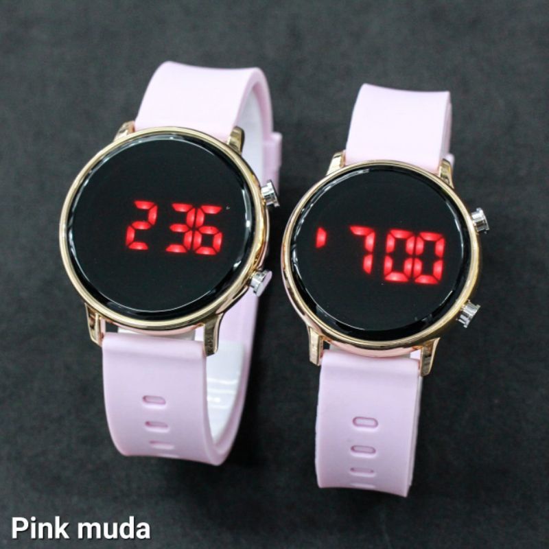 JAM TANGAN WANITA LED DIGITAL WATCH JSS 3415 SERIES TOP QUALITY RUBBER WARNA BULAT TERMURAH