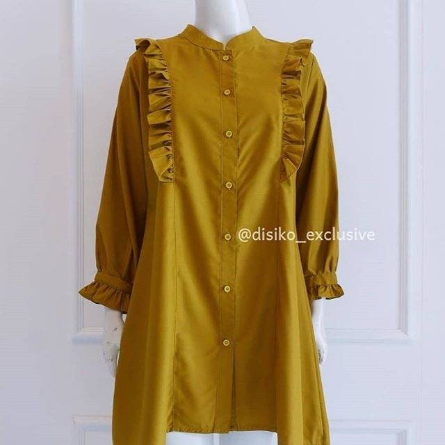 Tunik polos rempel dada