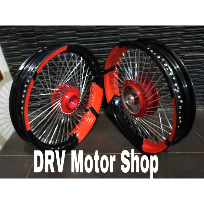 Velg Jari Seribu RX King - Sepaket Velg RX King Jari Seribu Siap Pakai Ring 17