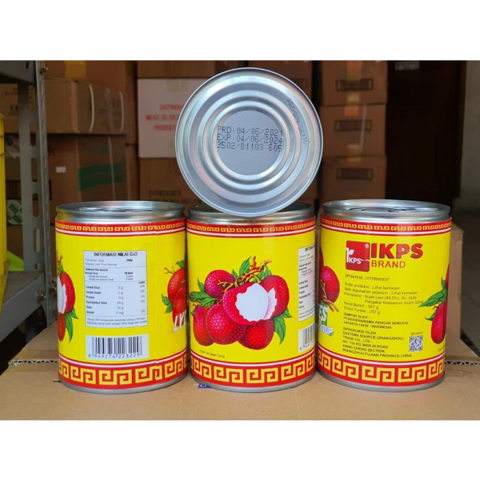 

IKPS Buah Lychee Leci in Syrup Sirup Kaleng bukan Herring Brand Dus