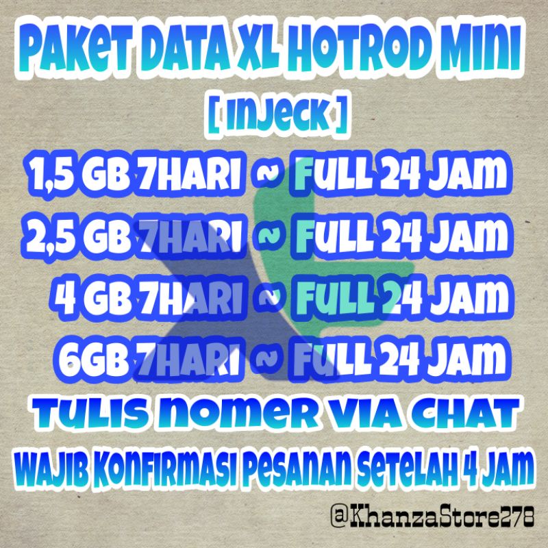 PAKET KUOTA XL HOTROD MINI [ INJECT ]