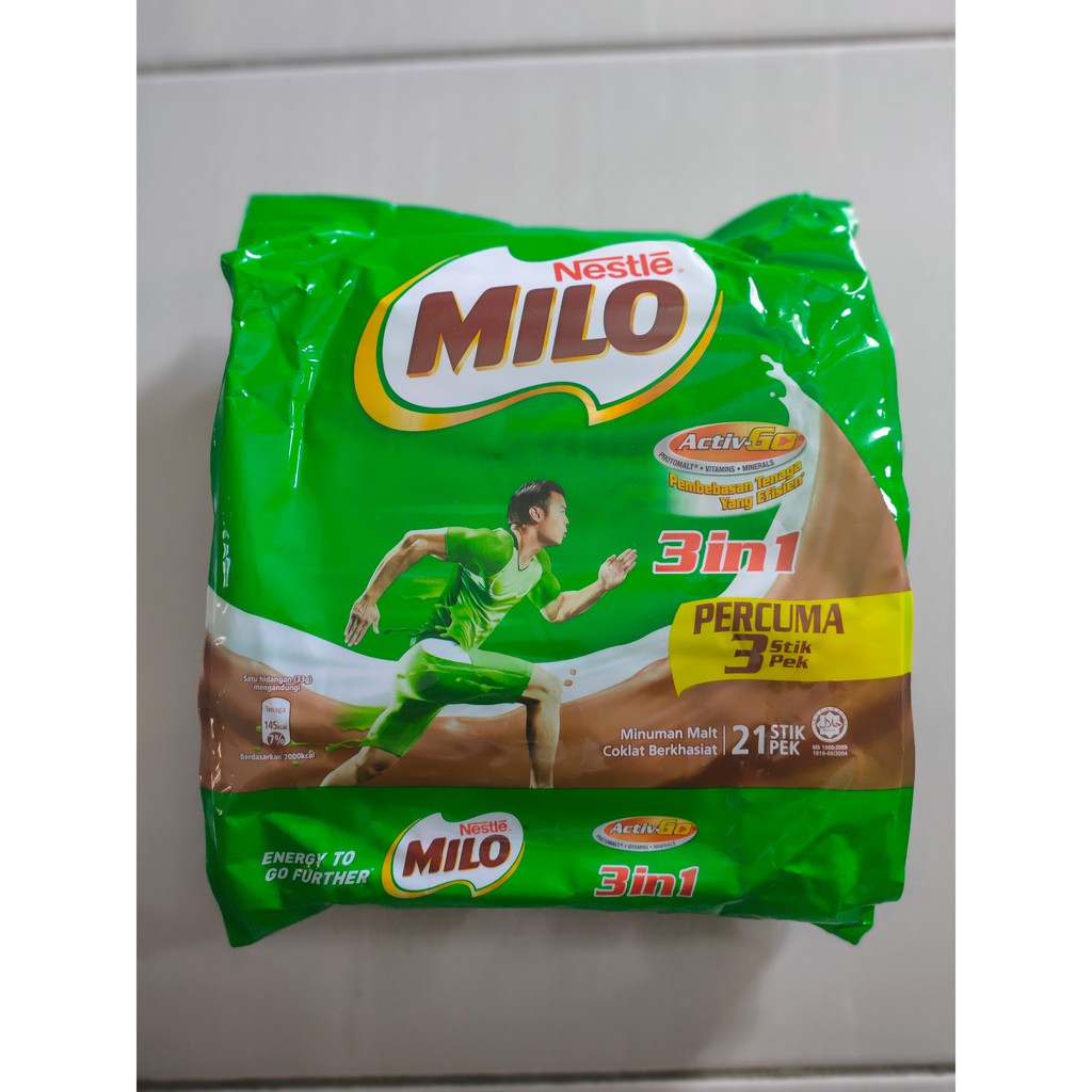 

Milo Malaysia 3in1 sachet original