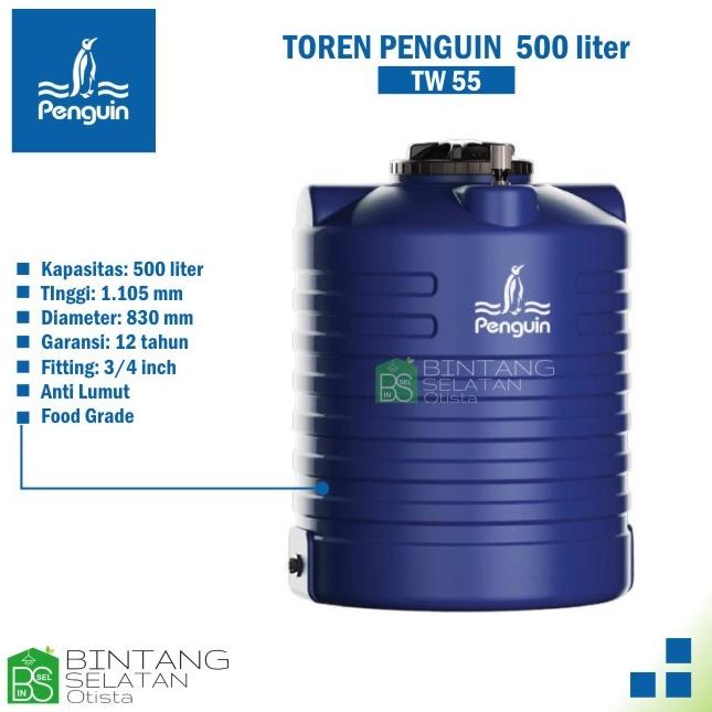 Toren Penguin Tw 55 Tangki / Toren / Tandon Air Blow 500 Liter