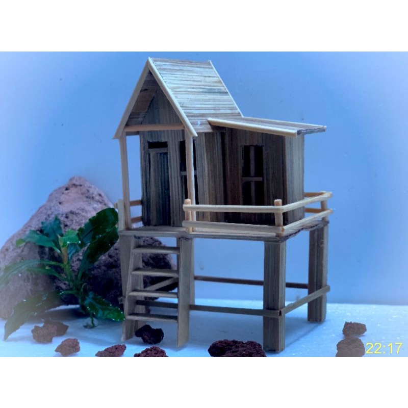 miniatur rumah aquascape aquarium