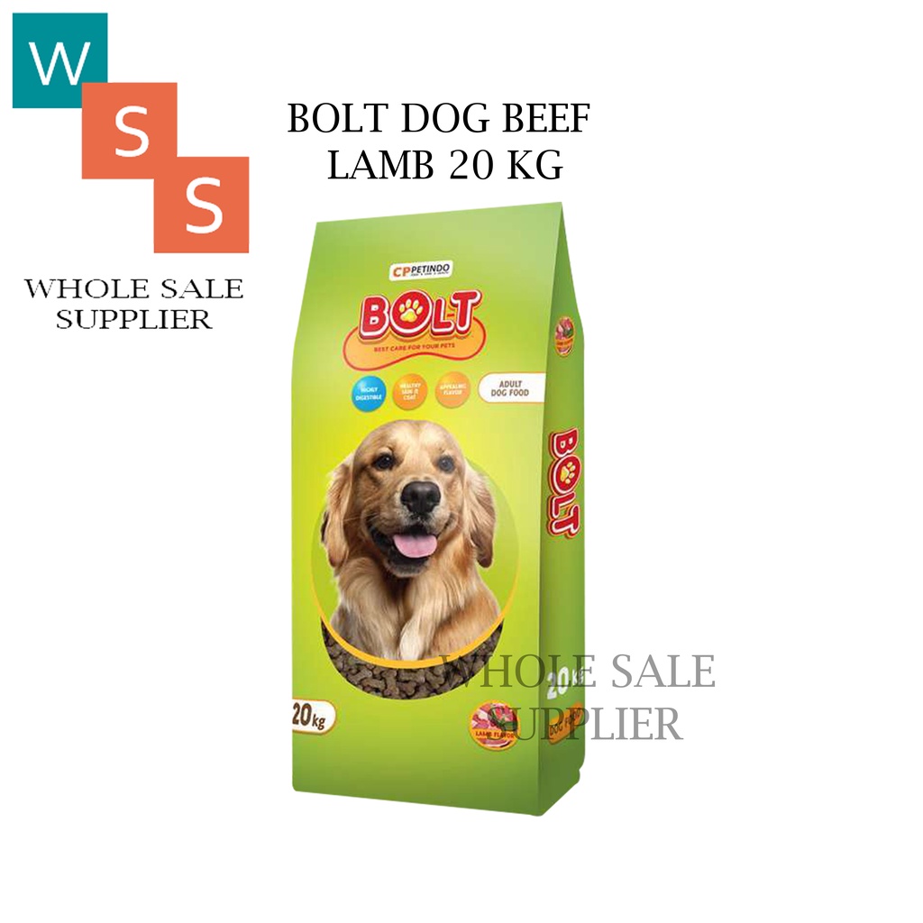 MAKANAN ANJING BOLT DOG LAMB 20KG (EKSPEDISI )