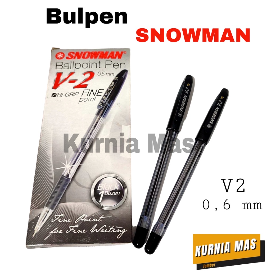 

Pulpen SNOWMAN V2 Bolpoin Hitam