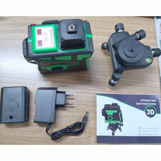 Laser Ukur Serbaguna Self Leveling Laser Level 12 Line Laser 3D Remote