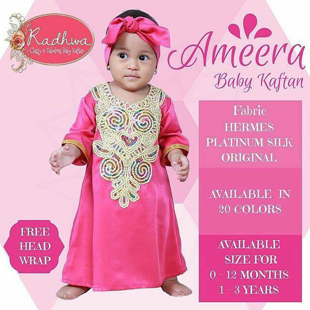 Ready AMEERA BABY KAFTAN BY RADHWA gamis anak