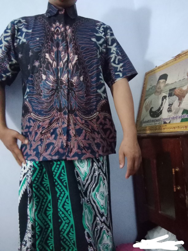Bswart Batik Hrb026 Kenongo Hem Pendek Padi Pekalongan M L Xl Batik Pria Murah Modern Grosir Batik