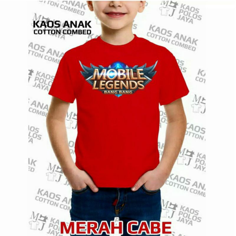 kaos terbaru anak anak motif mobile legends