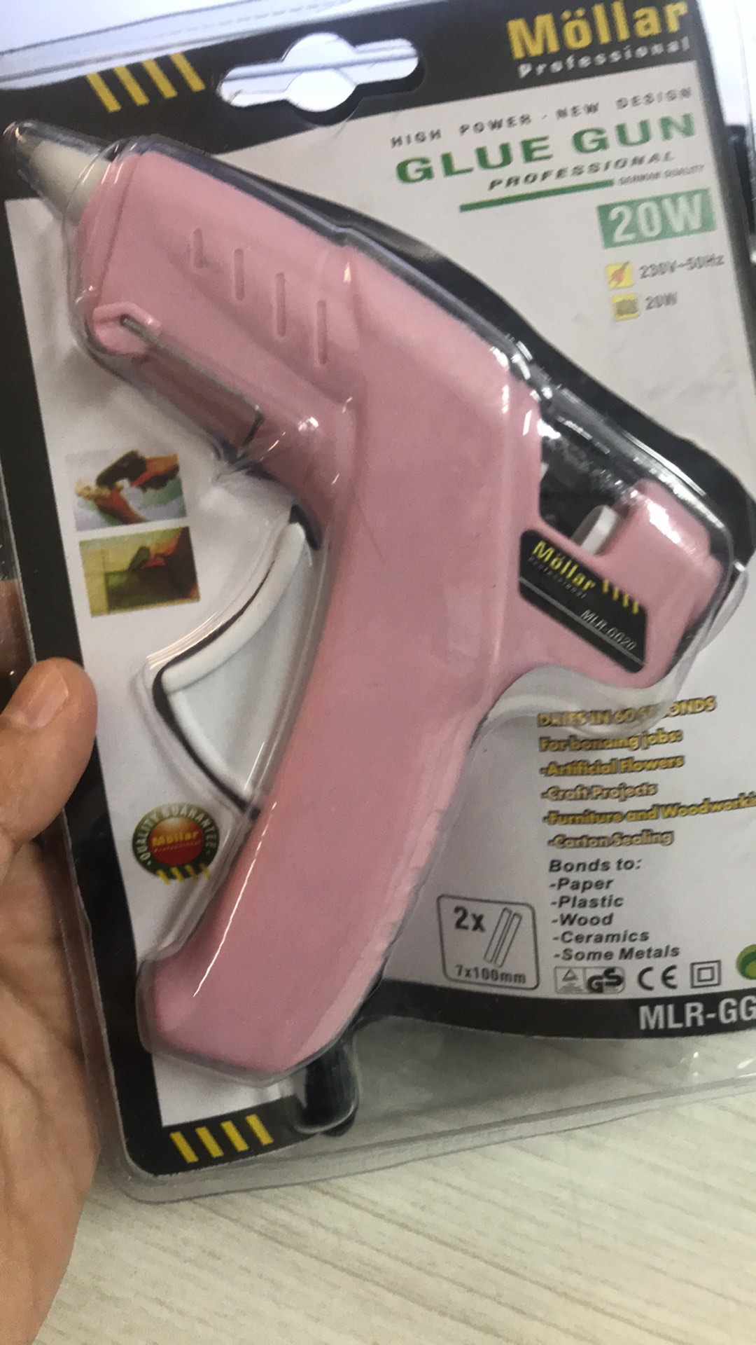 Alat Lem Tembak Glue Gun Lem Bakar Cair 20 Watt +bonus Refill Lem